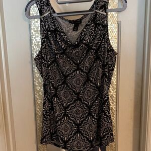 White House Black Market Sleeveless Stretchy Top Cowl Neck, Barely Worn